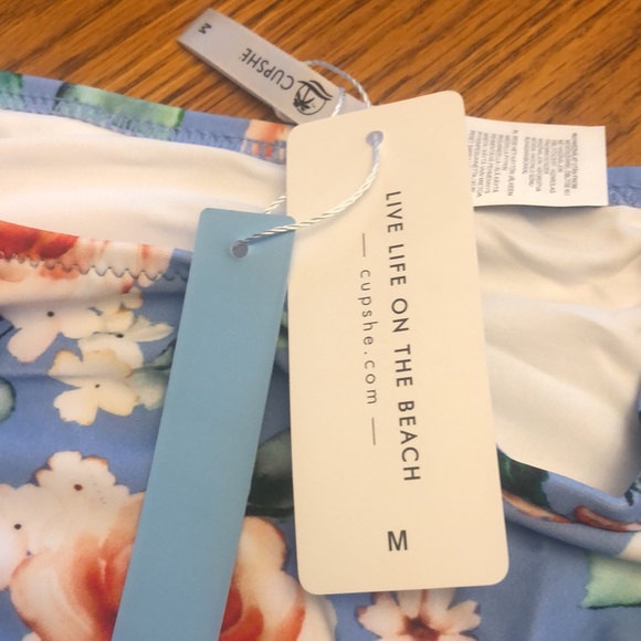 3 for $20 NWTCupshe Blue Floral Bikini | medium - Picture 9 of 9